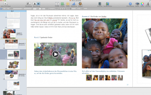 Screenshot eBook Tansania, geöffnet in iBookauthor