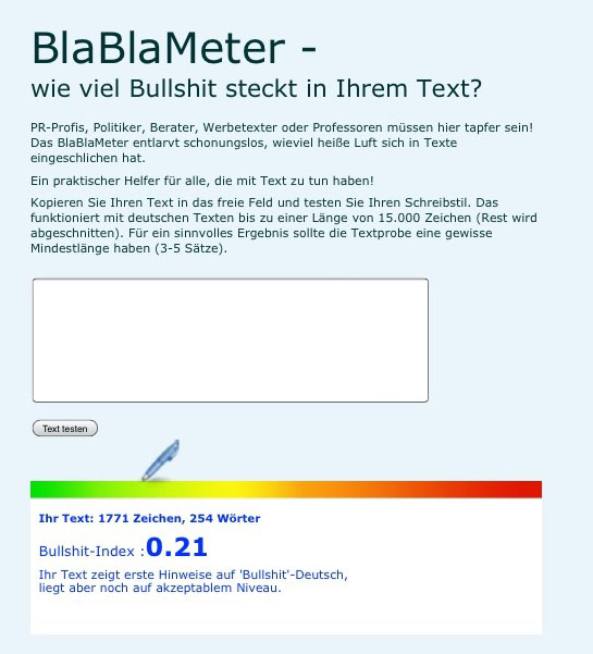Screenshot Blablameter