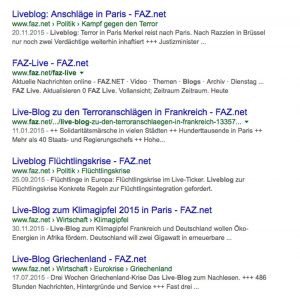 Live-Blogs der FAZ
