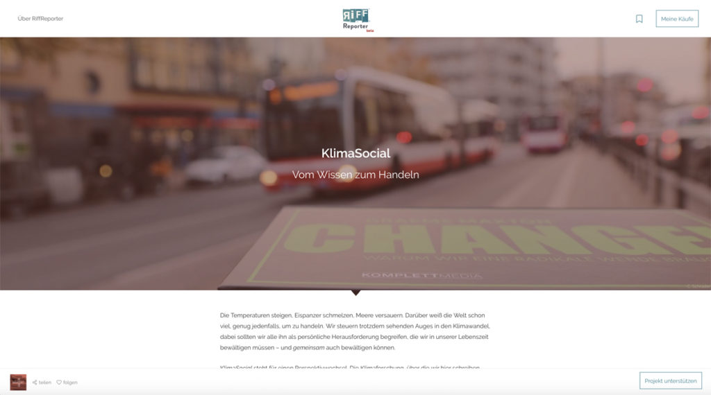 Screenshot KlimaSocial
