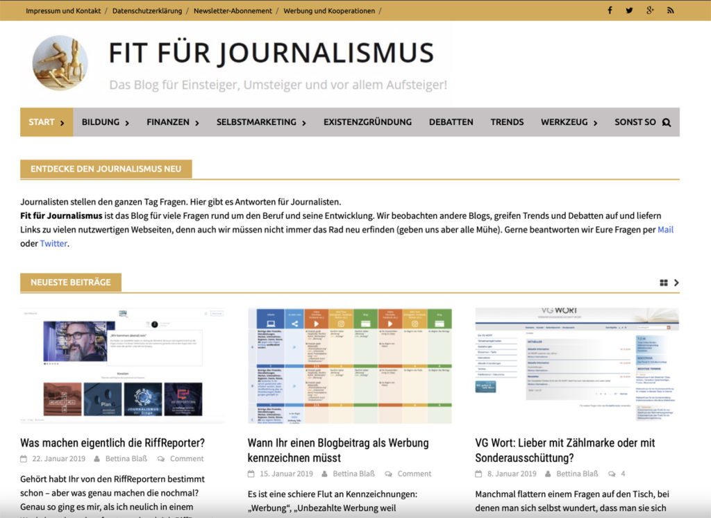 Fit für Journalismus