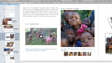 Screenshot eBook Tansania, geöffnet in iBookauthor