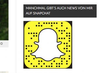 Snapcode in der Homepage