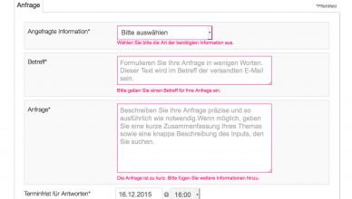 Webformular auf ResponseSource