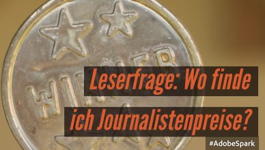 Journalistenpreise gibt es sehr viele