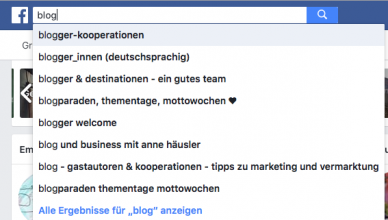 Gruppen-Suche auf Facebook