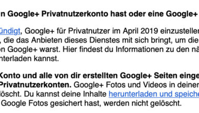 Google+ schließt